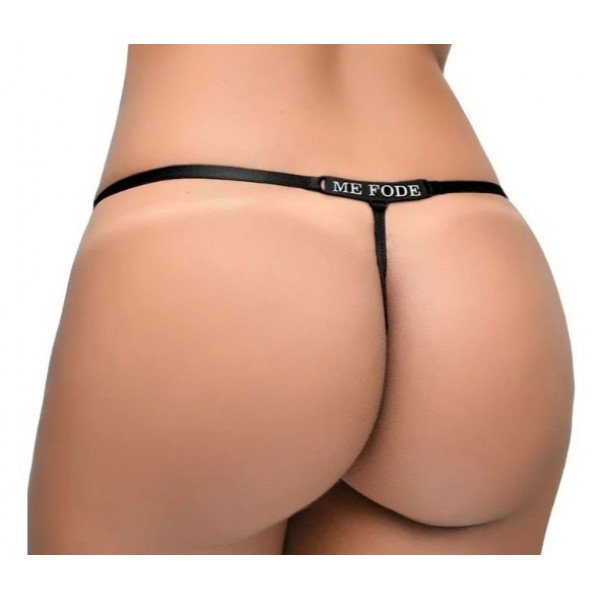 CALCINHA FIO DENTAL FRASE ME FODE QUE BRILHA ...