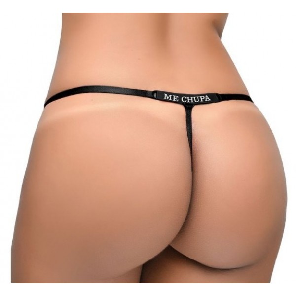 CALCINHA FIO DENTAL FRASE ME CHUPA QUE BRILHA...