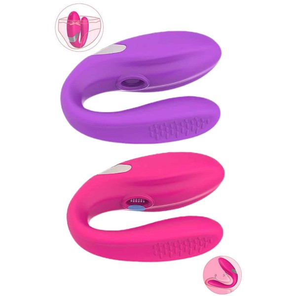 VIBRADOR DE CASAL COM SUGADOR UMI S-HANDE SEXY IMPORT