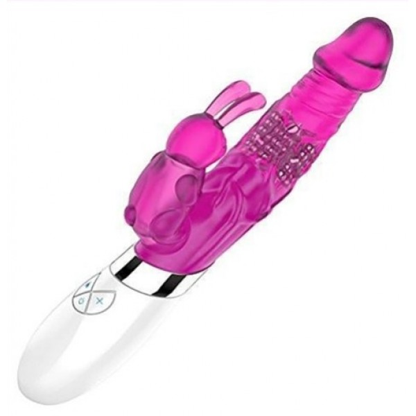 VIBRADOR DUPLO ESTÍMULO RABBIT ROTATIVO HALO...