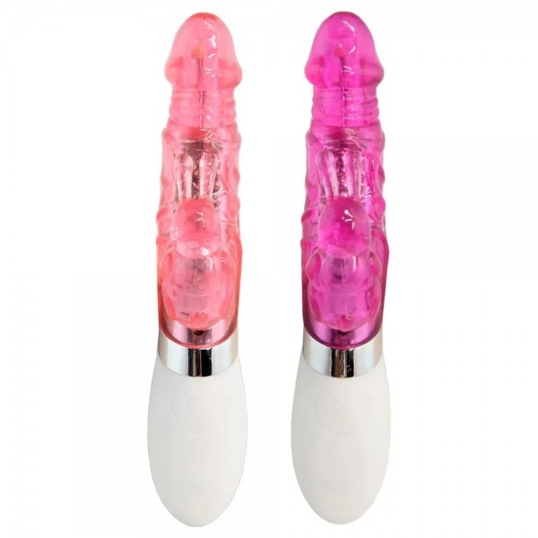 VIBRADOR DUPLO ESTÍMULO RABBIT ROTATIVO HALOY SEXY IMPORT