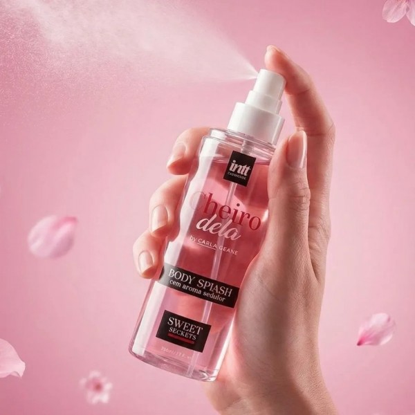 CHEIRO DELA BODY SPLASH COM AROMA SEDUTOR LINHA SWEET SECRETS BY CARLA GEANE 230ML INTT