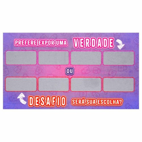 JOGO RASPADINHA VERDADE OU DESAFIO UNITÁRIA ...