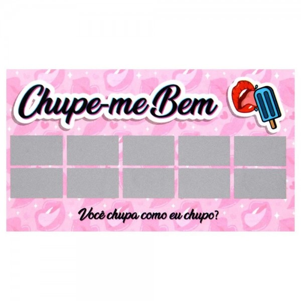 JOGO RASPADINHA CHUPE-ME BEM UNITÁRIA SENSUAL LOVE