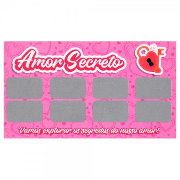 JOGO RASPADINHA AMOR SECRETO UNITÁRIA SENSUAL LOV...