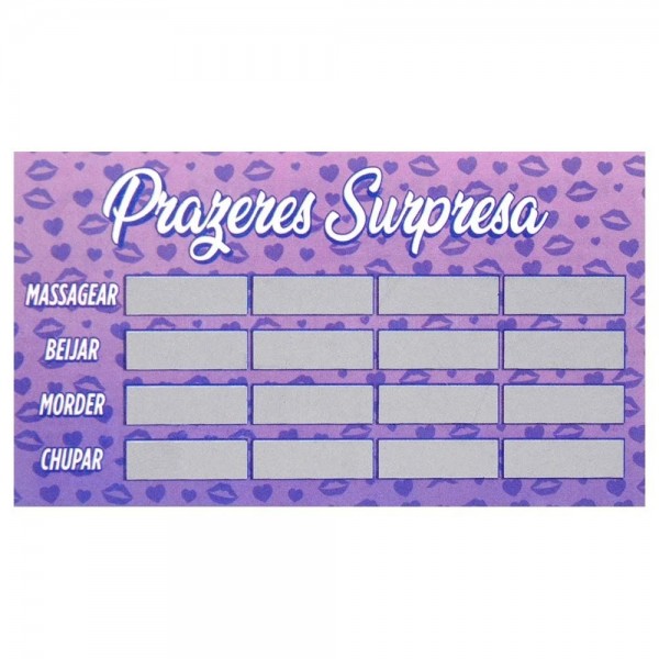 JOGO RASPADINHA PRAZERES SURPRESA UNITÁRIA SENSUA...