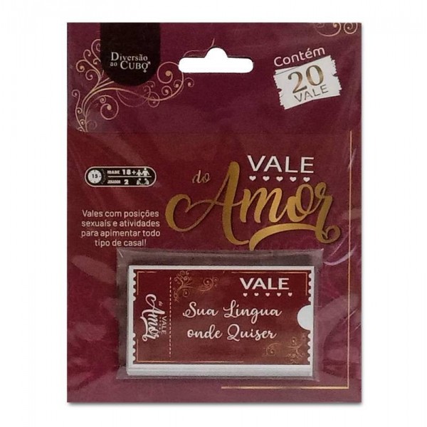 JOGO PARA CASAIS VALE DO AMOR COM 20 CARTAS DIVERSÃO AO CUBO