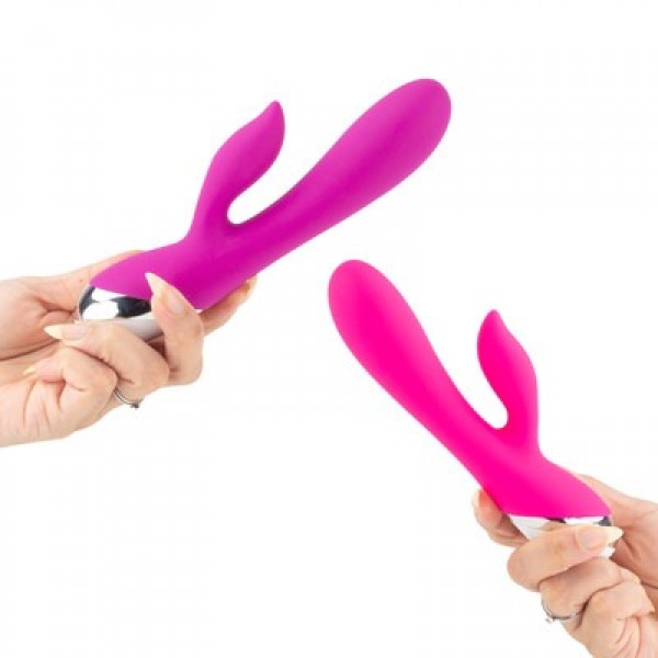 VIBRADOR PONTO G E CLITÓRIS EM SILICONE COM 10 MODOS DE VIBRAÇÃO XXOO SEXY IMPORT
