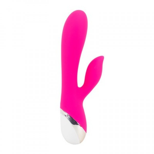 VIBRADOR PONTO G E CLITÓRIS EM SILICONE COM 10 MO...