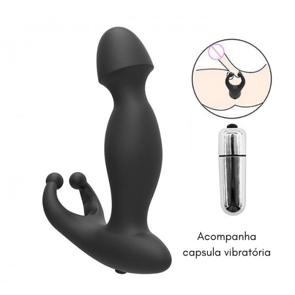 ESTIMULADOR DE PRÓSTATA COM ANEL 13,8X 3CM SEXY IMPORT