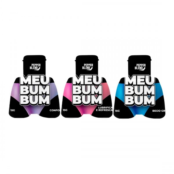 MEU BUM BUM KIT COM BEIJO GREGO, CONFORTO E LUBRIFICANTE PARA SEXO ANAL PEPPER BLEND