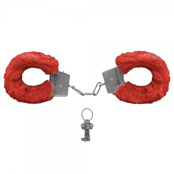 ALGEMA EM METAL COM PELÚCIA VERMELHA HARD CUFFS SEXY IMPORT