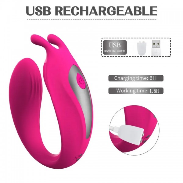 VIBRADOR CASAL COM CONTROLE REMOTO MODY 12 VIBRAÇÕES 