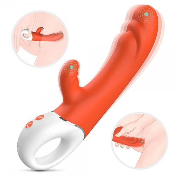 VIBRADOR COM ESTIMULADOR DE CLITORIS E 9 MODOS DE VIBRAÇÃO SPRAY S-HANDE 