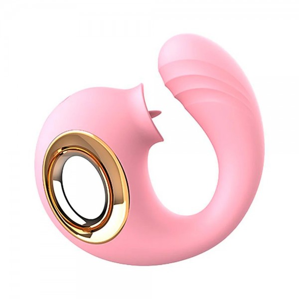 VIBRADOR DE PONTO G E CLITÓRIS COM LÍNGUA S...