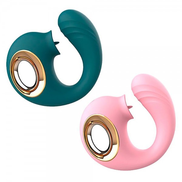 VIBRADOR DE PONTO G E CLITÓRIS COM LÍNGUA SNAIL SEXY IMPORT
