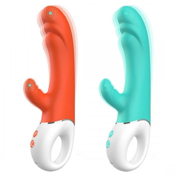 VIBRADOR COM ESTIMULADOR DE CLITORIS E 9 MODOS DE VIBRAÇÃO SPRAY S-HANDE 