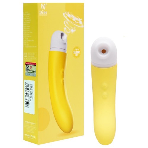 VIBRADOR LUXO BANANA SUGADOR CLITORIANO - DIB...