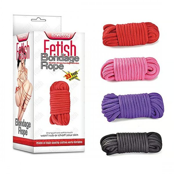 CORDA PARA BONDAGE 10 M SEXY IMPORT FETISH ROPE LOVETOY 