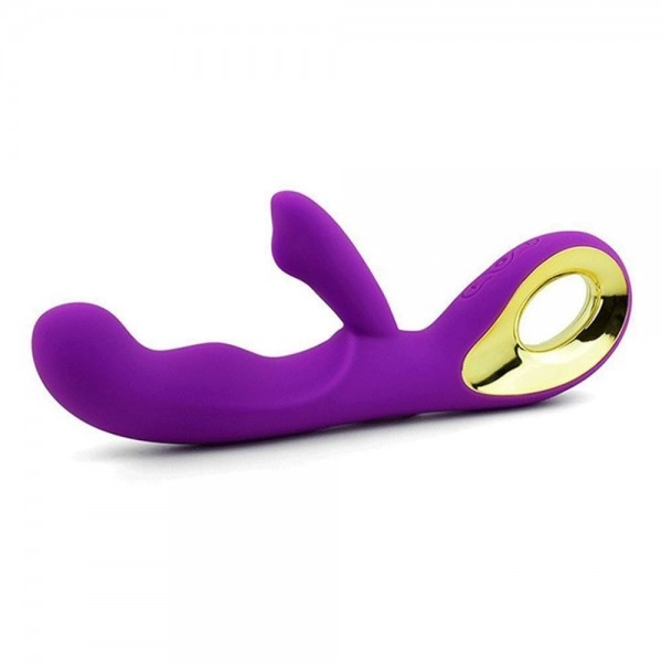 VIBRADOR DUPLO PIMA COM ESTIMULADOR CLITORIS 10 MODOS DE VIBRAÇÃO SEXY IMPORT