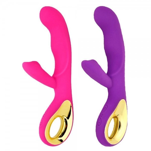 VIBRADOR DUPLO PIMA COM ESTIMULADOR CLITORIS 10 MODOS DE VIBRAÇÃO SEXY IMPORT