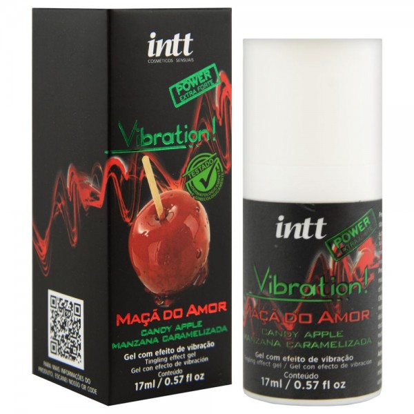 VIBRATION GEL EXCITANTE POWER SABOR MAÇÃ 17ML INTT