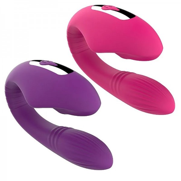 VIBRADOR DE CASAL COM SUGADOR CLITORIANO ELETRIC SUCKING MASSAGER SEXY IMPORT