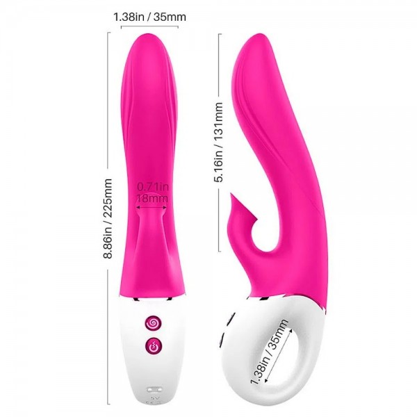 VIBRADOR DEW SUGADOR DE CLITÓRIS E PONTO G COM 9 VIBRAÇÕES S-HANDE