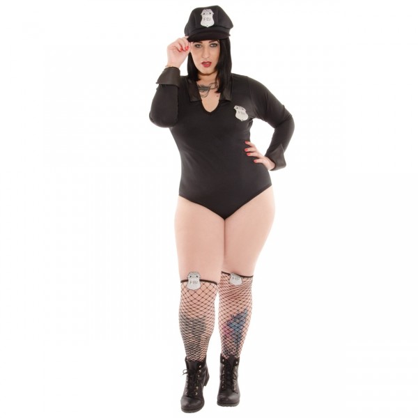 FANTASIA POLICIAL JUSTINE PLUS SIZE SAPEKA SE...