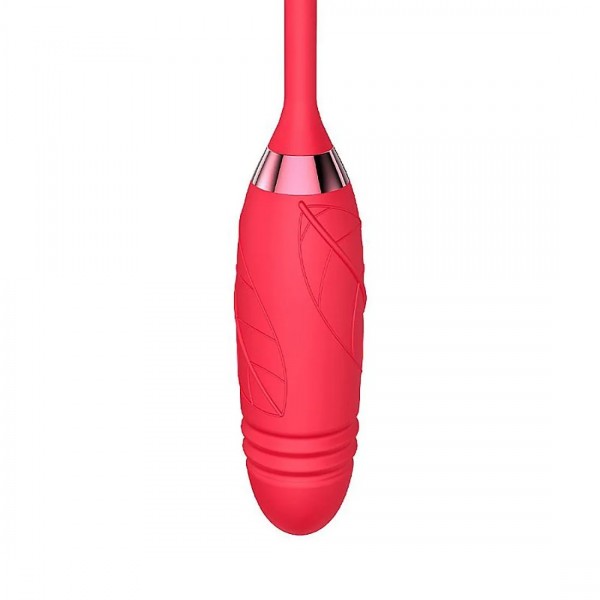 VIBRADOR E SUGADOR FORMATO DE ROSA COM 10 VIBRAÇÕES E VAI E VEM SOPHIE SEXY IMPORT