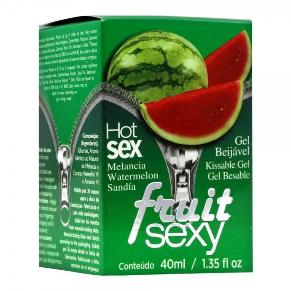 FRUIT SEXY GEL BEIJÁVEL SABOR MELANCIA 40ML INTT