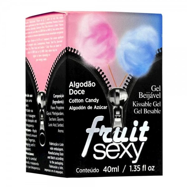 FRUIT SEXY GEL BEIJÁVEL SABOR ALGODÃO DOCE  40ML INTT