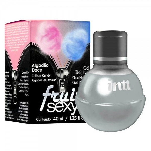 FRUIT SEXY GEL BEIJÁVEL SABOR ALGODÃO DOCE  40ML INTT