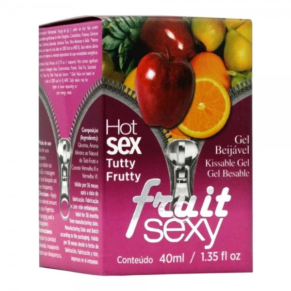 FRUIT SEXY GEL BEIJÁVEL SABOR TUTTY FRUTTY 40ML INTT