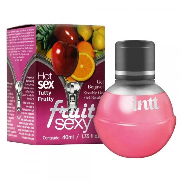 FRUIT SEXY GEL BEIJÁVEL SABOR TUTTY FRUTTY 40ML INTT