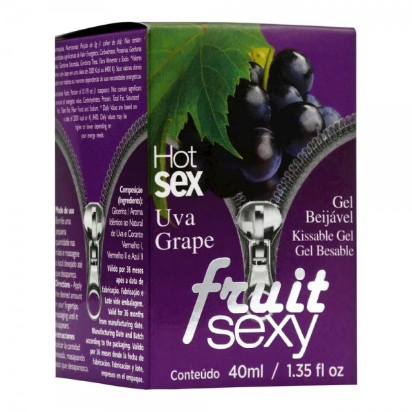 FRUIT SEXY GEL BEIJÁVEL SABOR UVA 40ML INTT