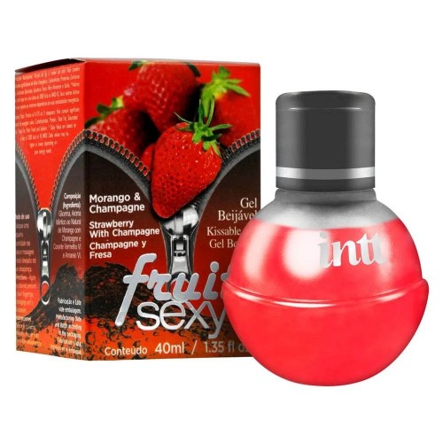 FRUIT SEXY GEL BEIJÁVEL SABOR MORANGO & ...