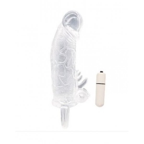 CAPA PENIANA COM VIBRADOR 15,5X 4,1CM SEXY IM...