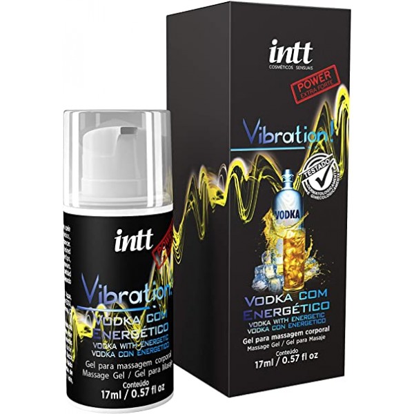 GEL VIBRATION POWER EXTRA FORTE 17ml VODKA COM ENERGÉRTICO INTT