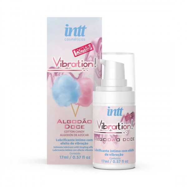 KIT DOCE PRAZER COM 1 FRUIT 40G ALGODÃO DOCE E 1 VIBRATION ALGODÃO DOCE 17ML INTT