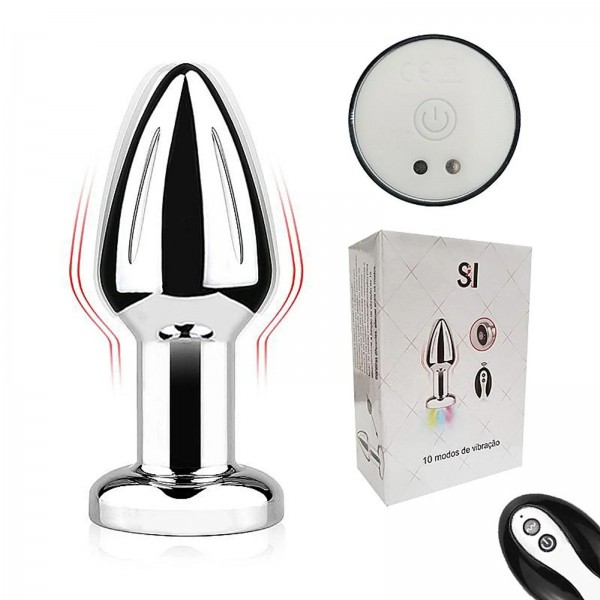 PLUG ANAL COM VIBRO E CONTROLE REMOTO TAMANHO P SEXY IMPORT