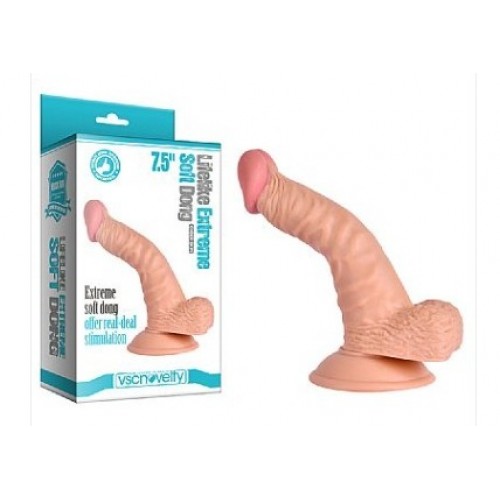 PÊNIS REALÍSTICO COM VENTOSA E ESCROTO EXTR...