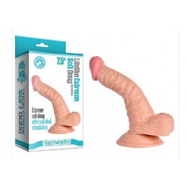 PÊNIS REALÍSTICO COM VENTOSA E ESCROTO EXTR...