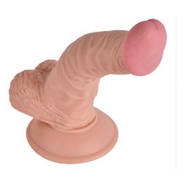 PÊNIS REALÍSTICO COM VENTOSA E ESCROTO EXTREME 19X 3,5CM SEXY IMPORT