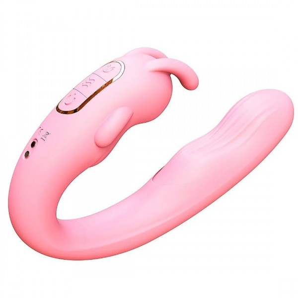 VIBRADOR PONTO G RABBIT TEXTURIZADO SEXY IMPORT