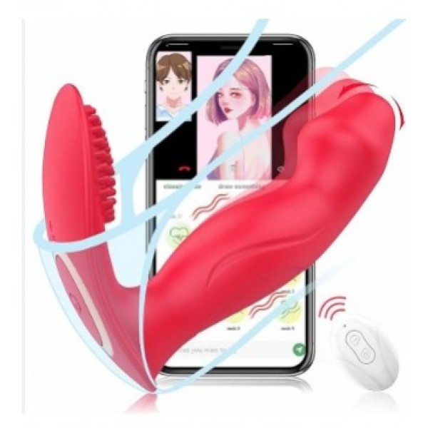 VIBRADOR PONTO G COM ROTAÇÃO 360° E CONTROLADO POR APLICATIVO NO CELULAR HADASSA SEXY IMPORT
