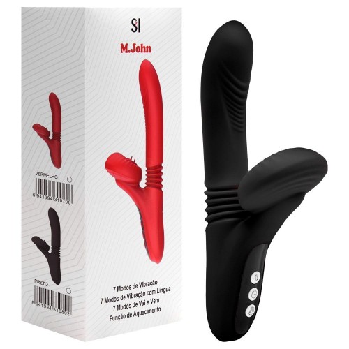 VIBRADOR PONTO G COM DUPLO ESTÍMULO RECARREG...