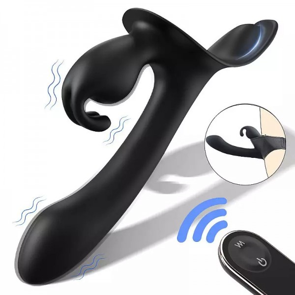 VIBRADOR PONTO G E CLITÓRIS LORD RABBIT-RCT PODE SER USADO COM CINTA PENIANA S-HANDE SEXY IMPORT