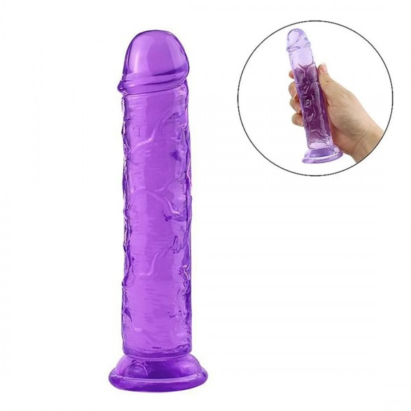 PÊNIS REALÍSTICO EM SILICONE EM JELLY COM VENTOSA 22X 4,5CM SEXY IMPORT