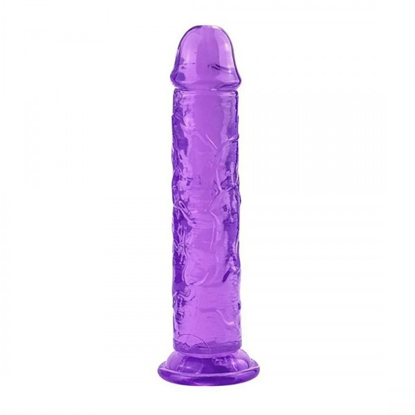 PÊNIS REALÍSTICO EM SILICONE EM JELLY COM V...